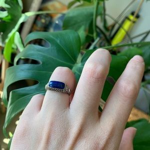Sterling lapis ring, size 8
